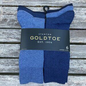 🆕Gold Toe Mens Stanton Crew Socks - 6 Pairs